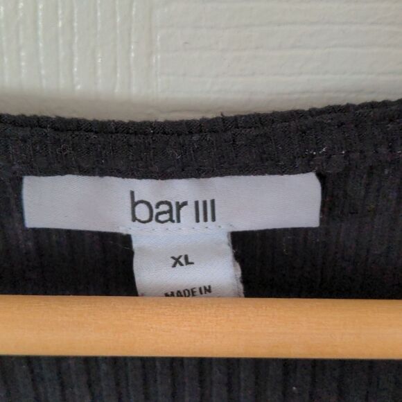 Like NEW Cropped ribbed long sleeve crew sweater BAR III size XL dance ballet - Picture 2 of 4